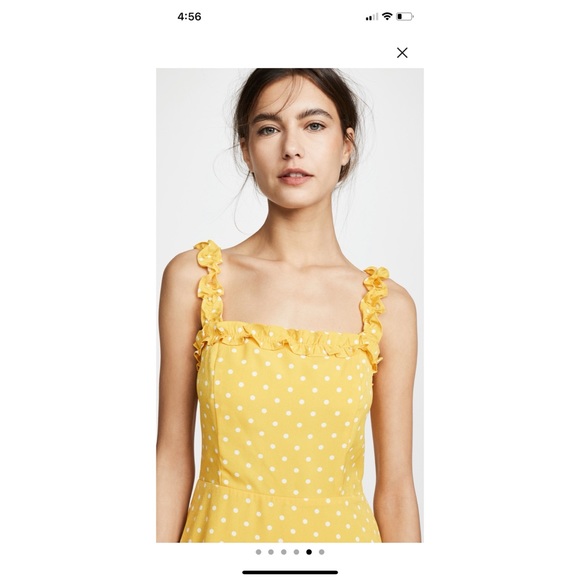 BRAND NEW SHOPBOP yellow polka dot dress - Picture 4 of 6